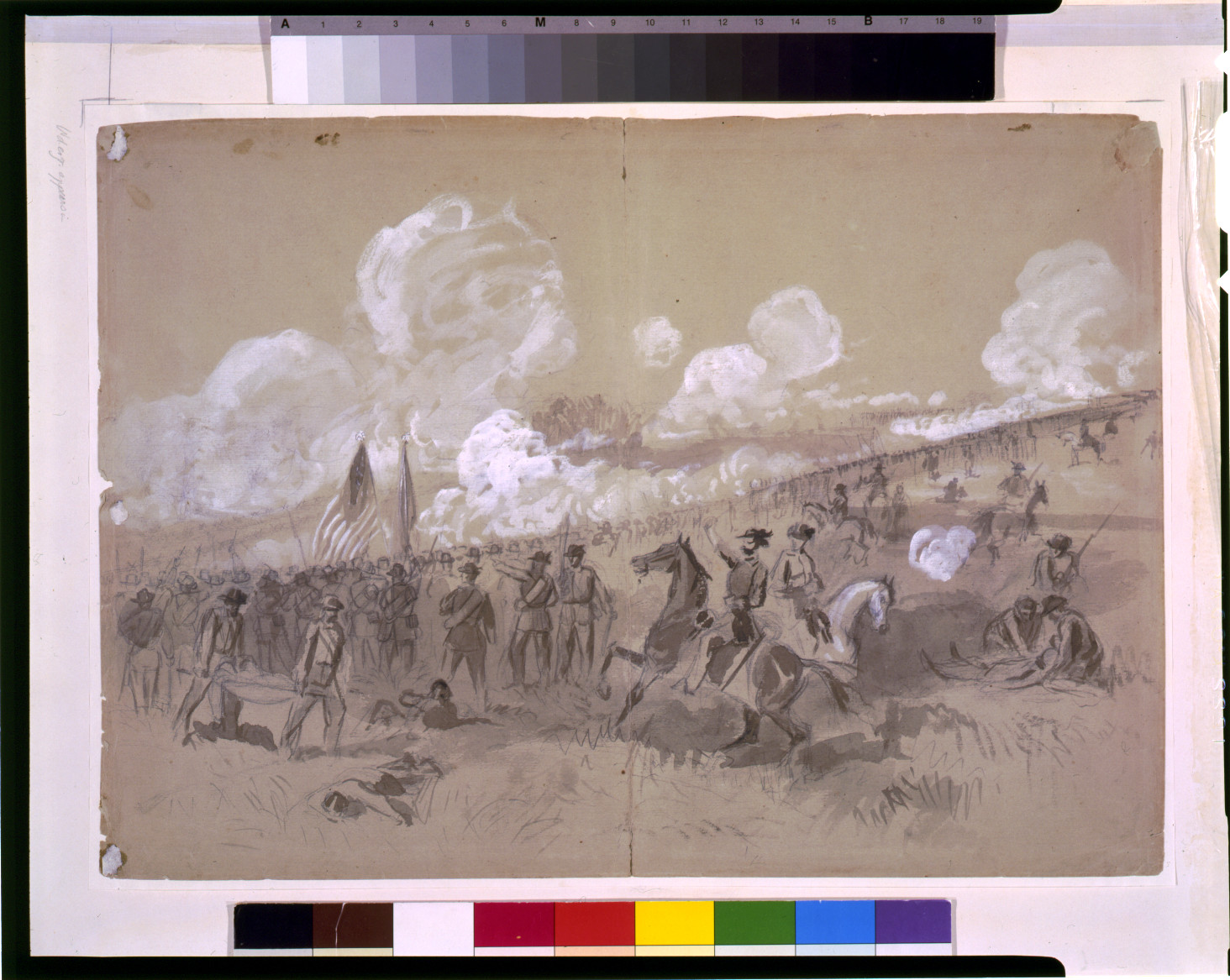[Colonel Burnside's brigade at Bull Run], [1861 July 21] — historic drawing
