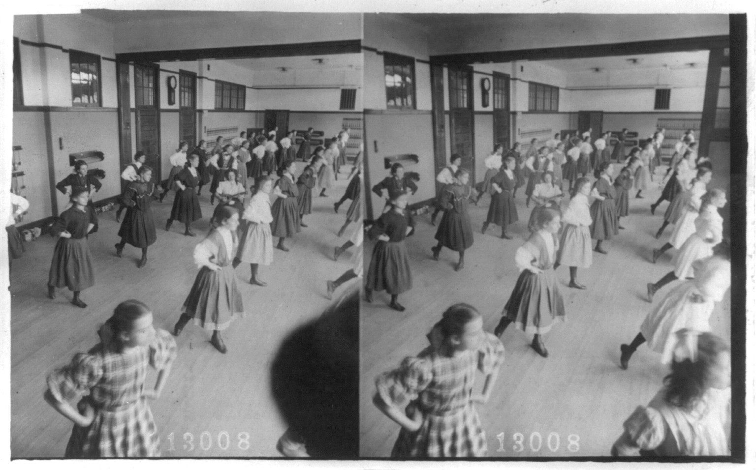 [Girls in dance class], c1908. — historic photograph