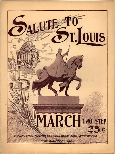 Salute to St. Louis, March Two Step, sheet music cover, 1904