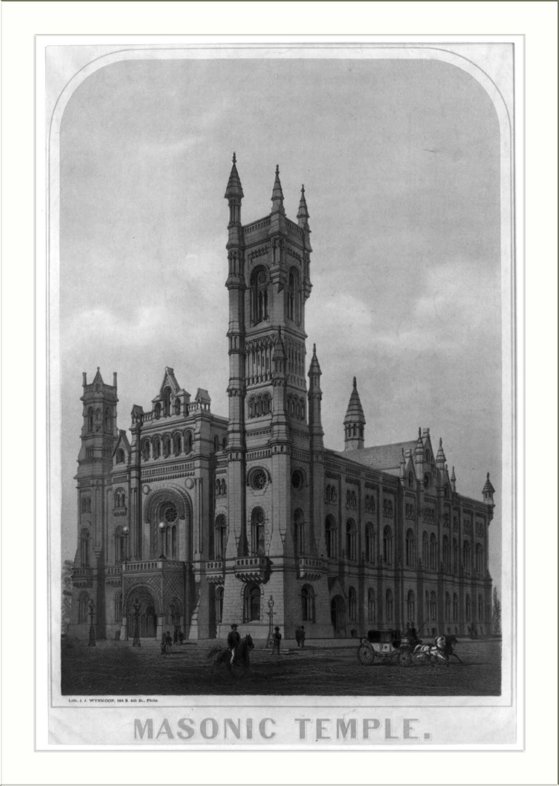 Masonic temple, [no date recorded on shelflist card] — historic print