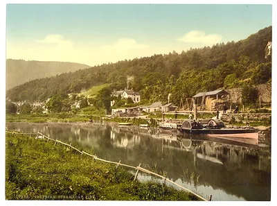 Steamboat pier Trefriew (i.e. Trefriw) Wales