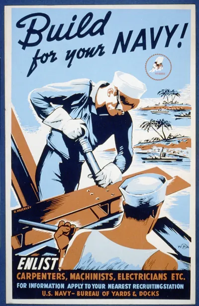 Build for your Navy! Enlist! Carpenters, machinists, electricians etc. / R. Muchley.