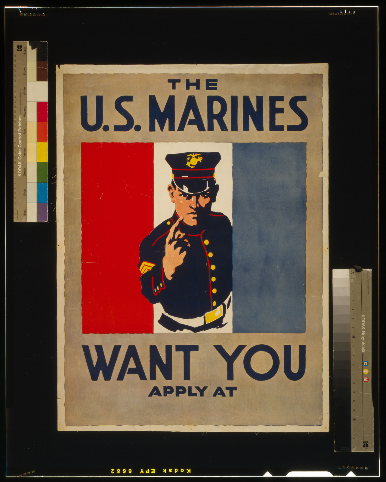The U.S. Marines want you, 1917 — vintage poster