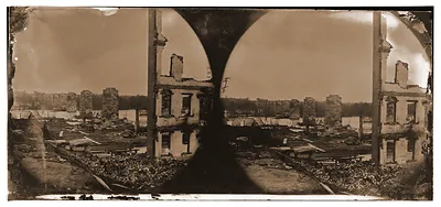 Richmond Virginia. Ruins of Richmond & Petersburg Railroad bridge