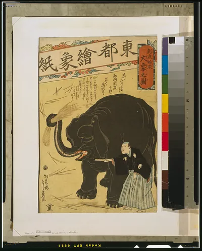 Shindo hakurai ozo no zuTITLE TRANSLATION:Big imported elephant.