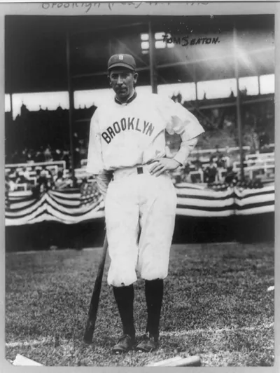 [Thomas Gordon Seaton, baseball player with Brooklyn (Fed.), standing, facing front, in uniform]