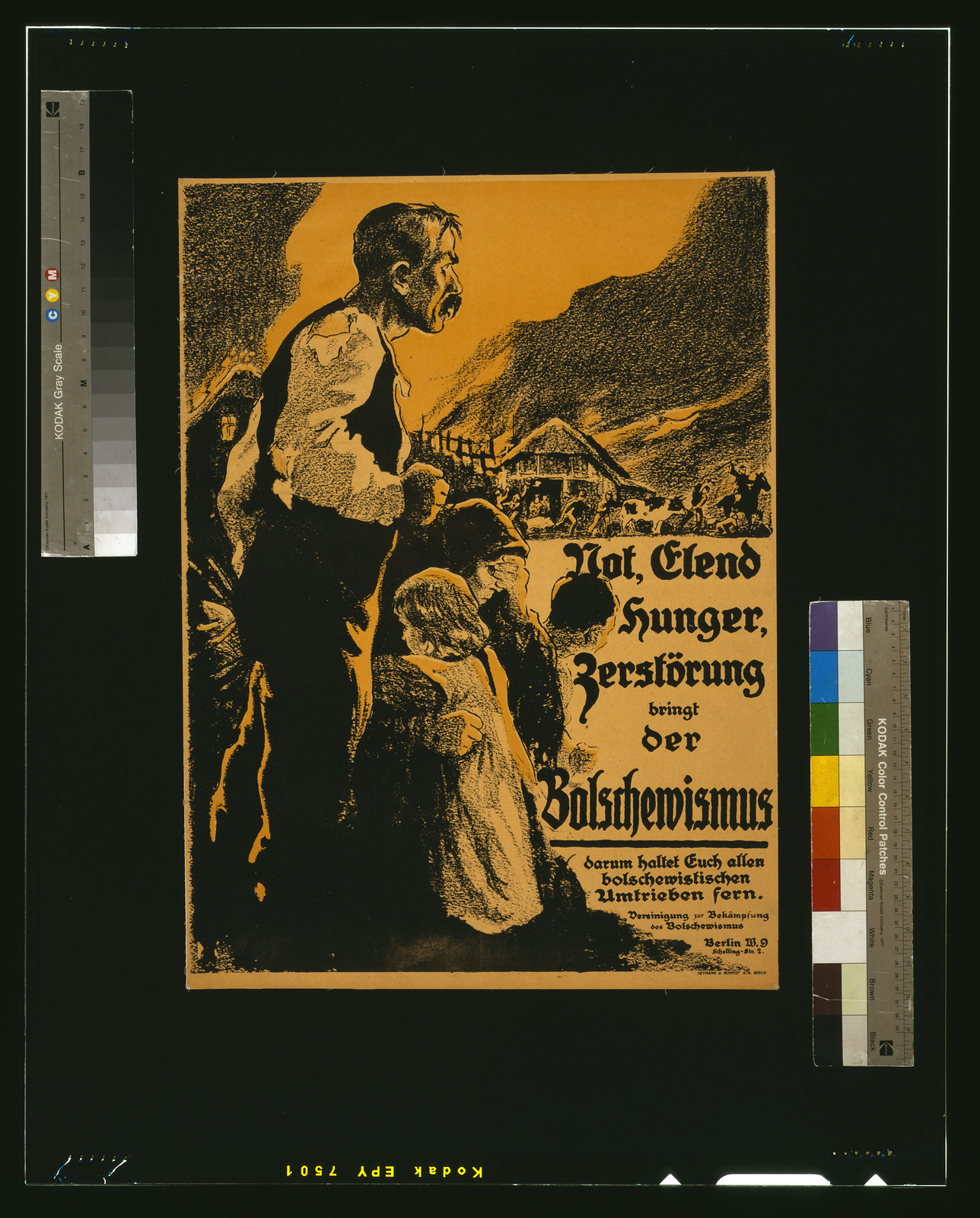 Not, Elend, Hunger, Zerstörung bringt der Bolschewismus, 1919 — historic image