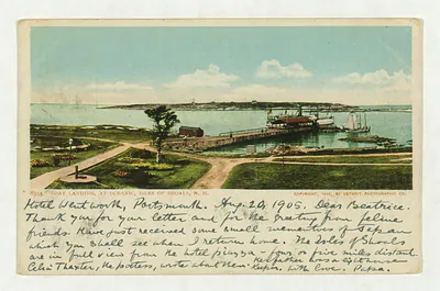Boat landing at Oceanic, Isles of Shoals, N.H.