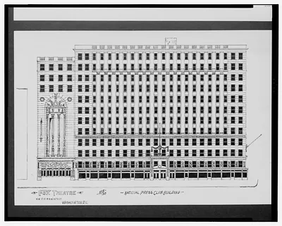 [Theaters, Washington, D.C. Fox Theatre and National Press Club Building, F St. and 14th St. NW. Elevation] / AFD 1929.