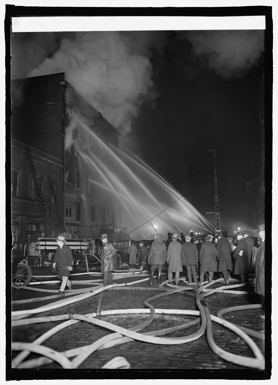 Fire at S. Kanns Warehouse, 1/10/25, [19]25 January 10. — historic photograph
