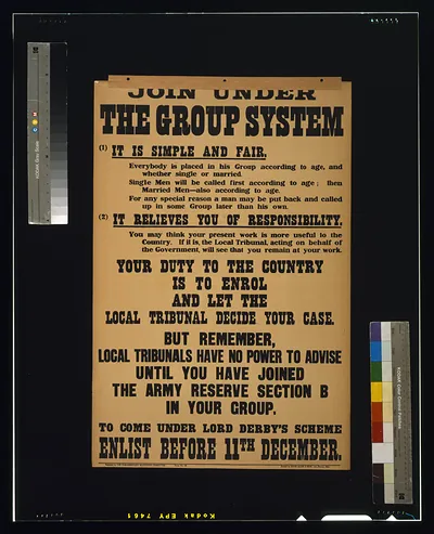 Join under the group system / printed by David Allen & Sons, Ltd., Harrow, Mdx.