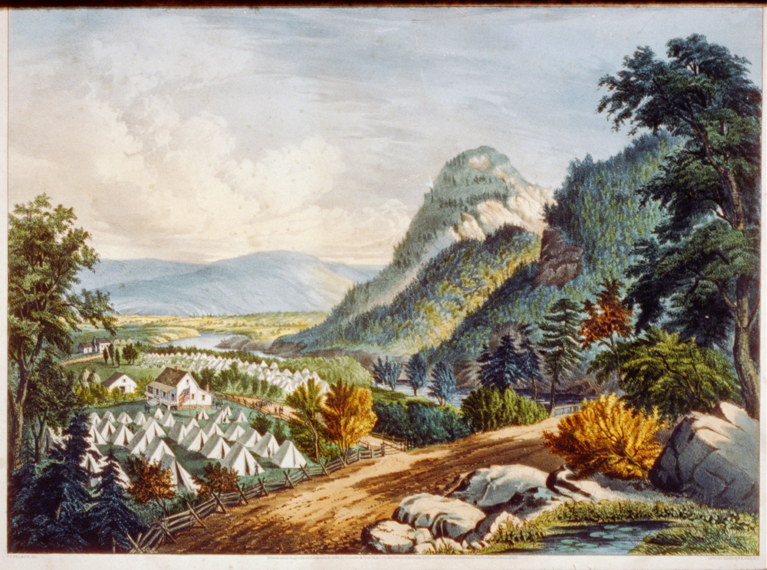 The valley of the Shenandoah, New York : Published by Currier & Ives, c1864. — antique lithograph