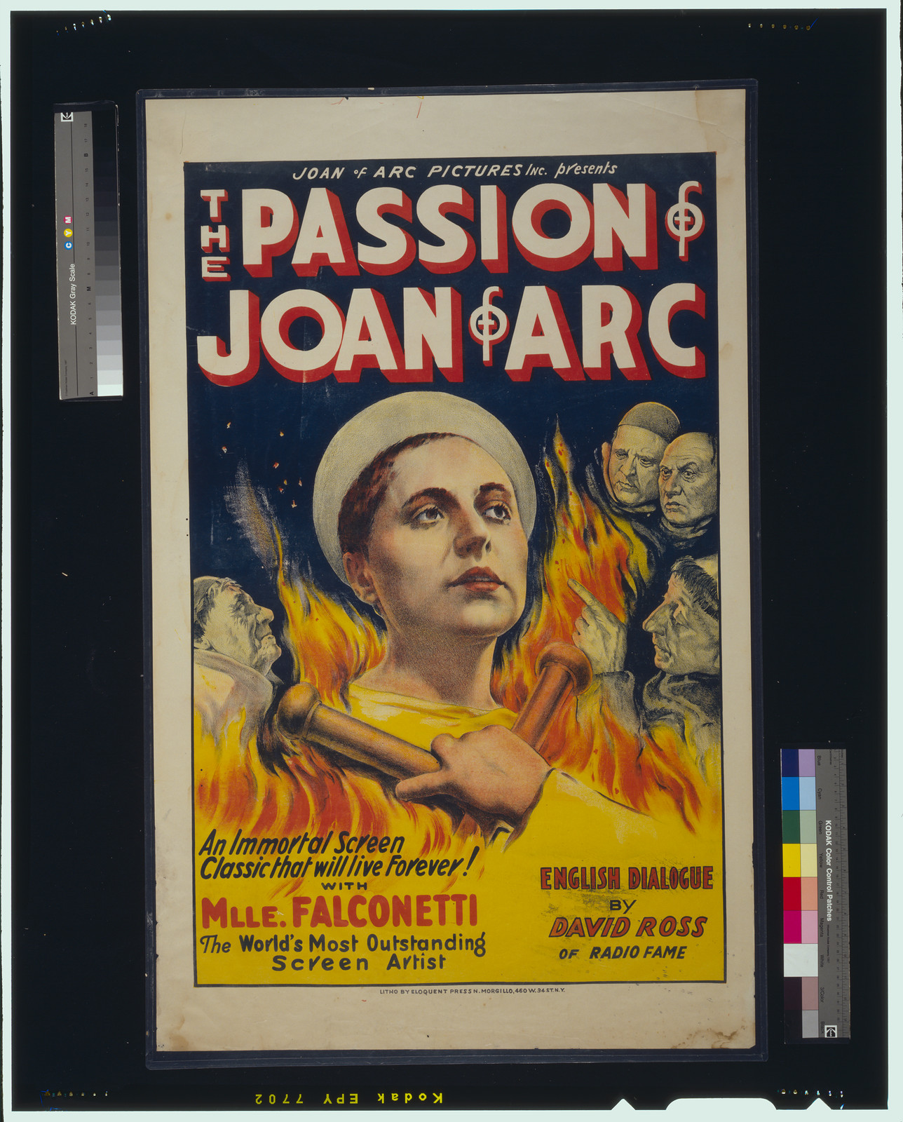 The Passion of Joan of Arc, New York : Eloquent Press, N. Morgillo, [1929] — vintage poster