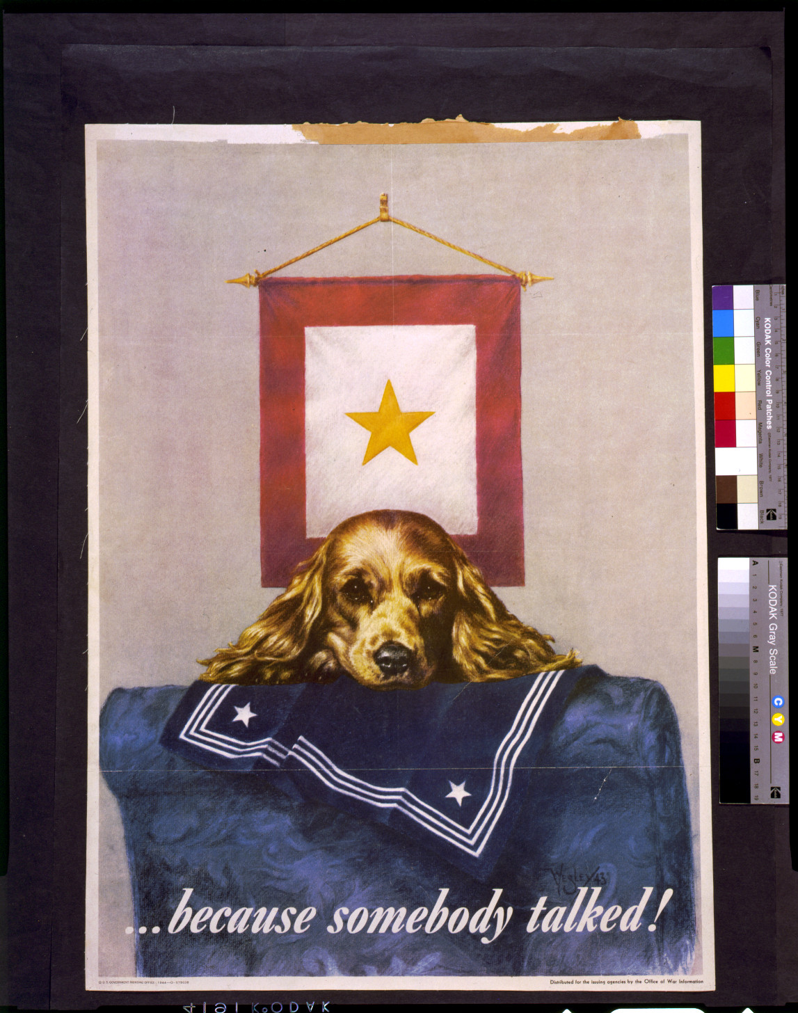 --because somebody talked! / Yegley '43., U.S. Government Printing Office, 1944. — vintage poster
