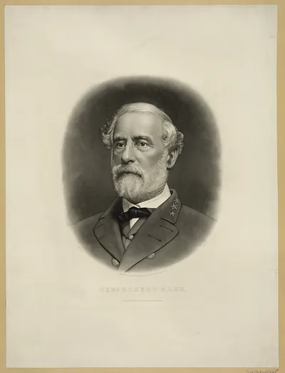 Gen. Robert E. Lee engraved portrait with printed name