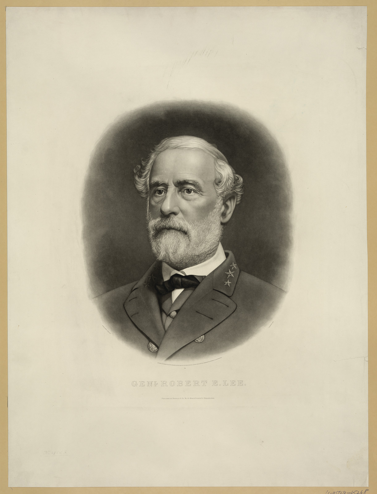 Gen. Robert E. Lee engraved portrait with printed name — historic print