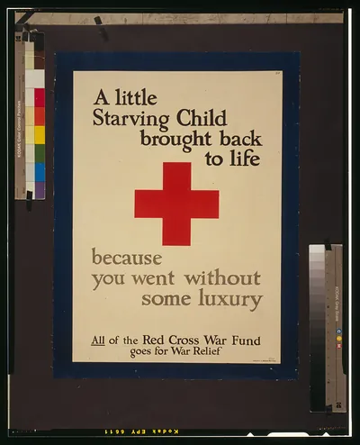A little starving child brought back to life, because you went without some luxury All of the Red Cross War Fund goes for war relief.