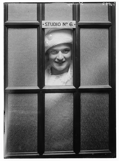 Stanley looking out of window, of studio 6