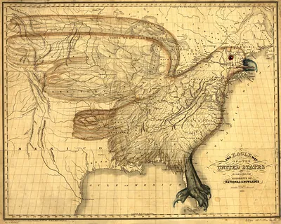 np000151 The eagle map of the United States 1832-3
