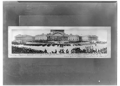 T. Roosevelt arriving at inaugural stand