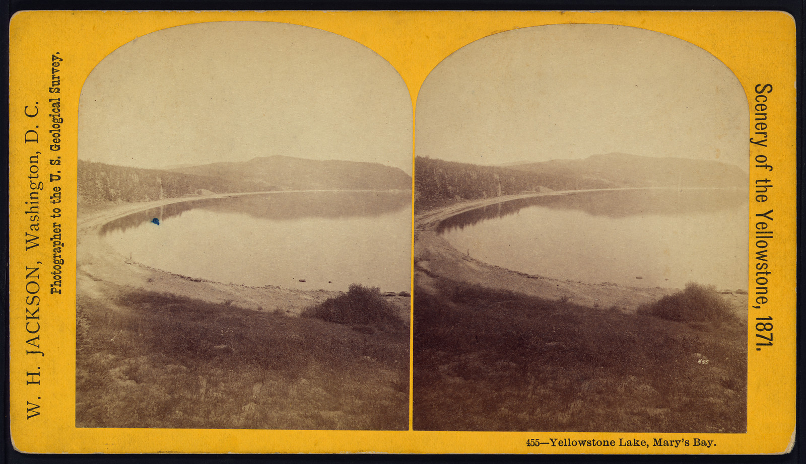 Yellowstone Lake Marys Bay, 1871 — historic photograph