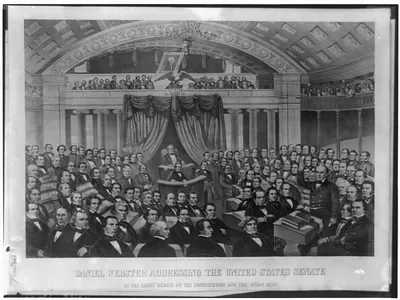 Daniel Webster addressing the United States Senate, in the great debate of the Constitution and the Union 1850