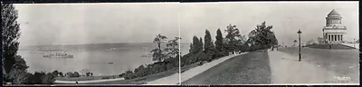 Panoramic view of Grant's Tomb and Riverside Drive