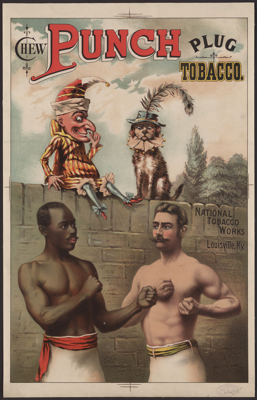 Chew Punch plug tobacco. National Tobacco Works, Louisville, Ky., c1886. — vintage poster
