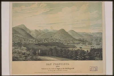 San Francisco, 1850 / P.S. Duval's Steam Lith. Press, Philada.