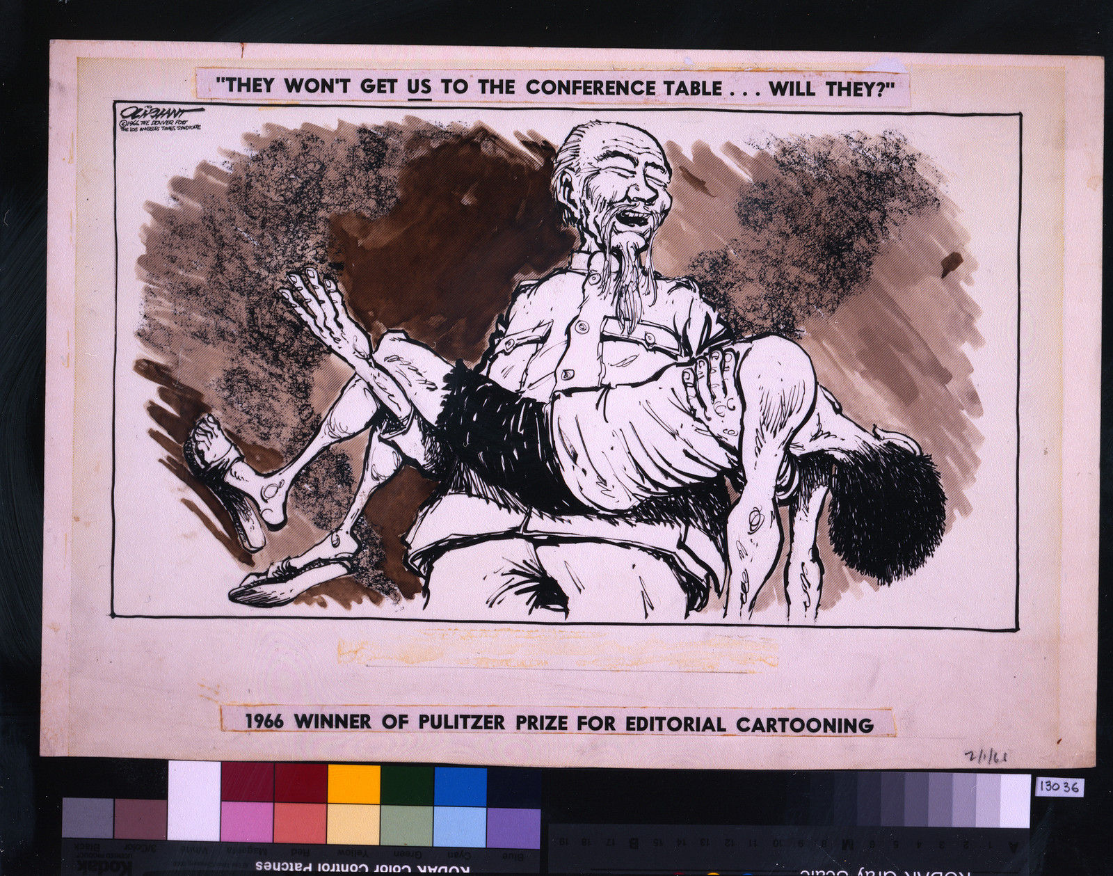 They won't get us to the conference table...will they?" / Oliphant." — historic drawing