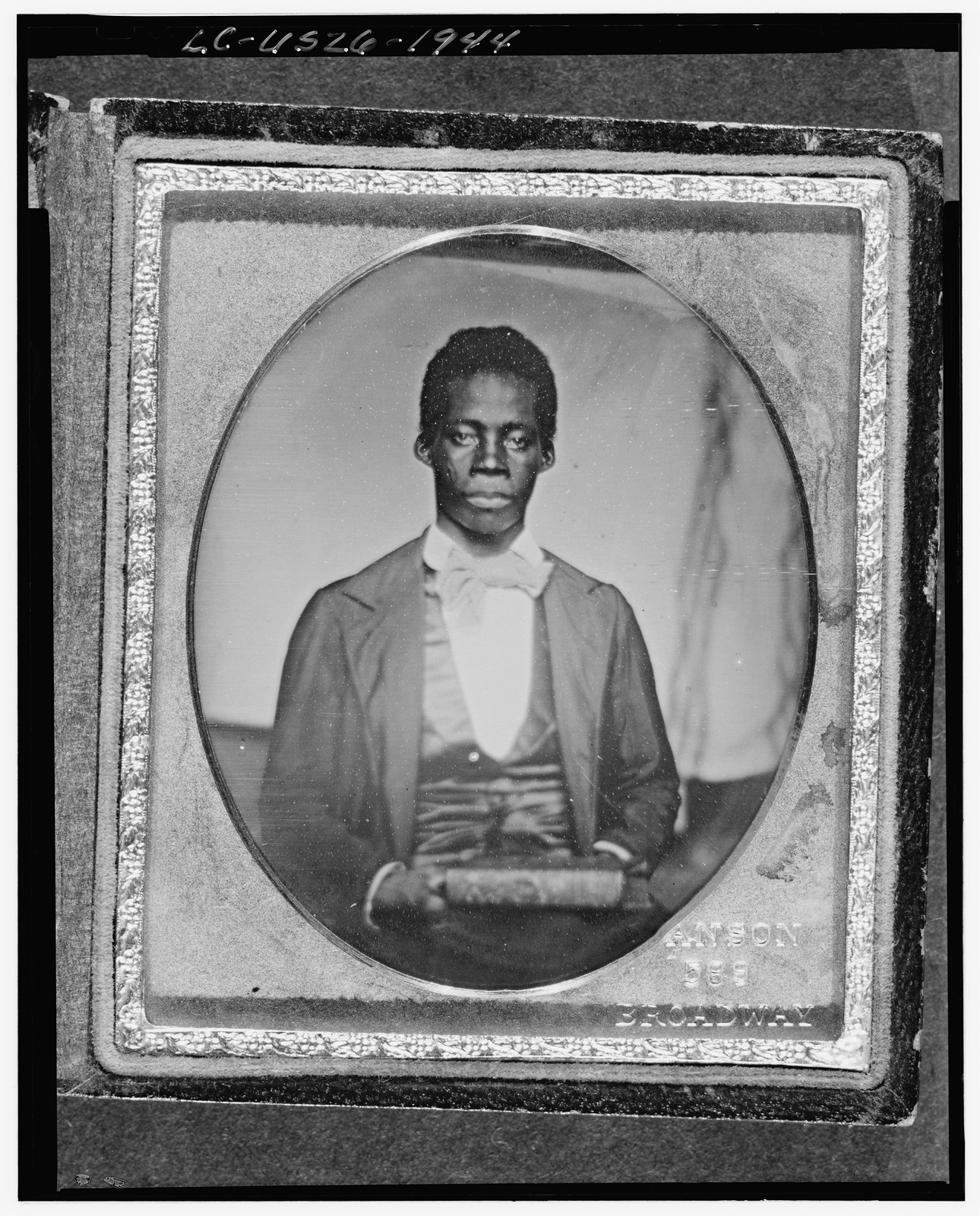 [Edward Wilmot Blyden, half-length portrait, facing front, holding book], [between 1851 and 1860] — historic photograph