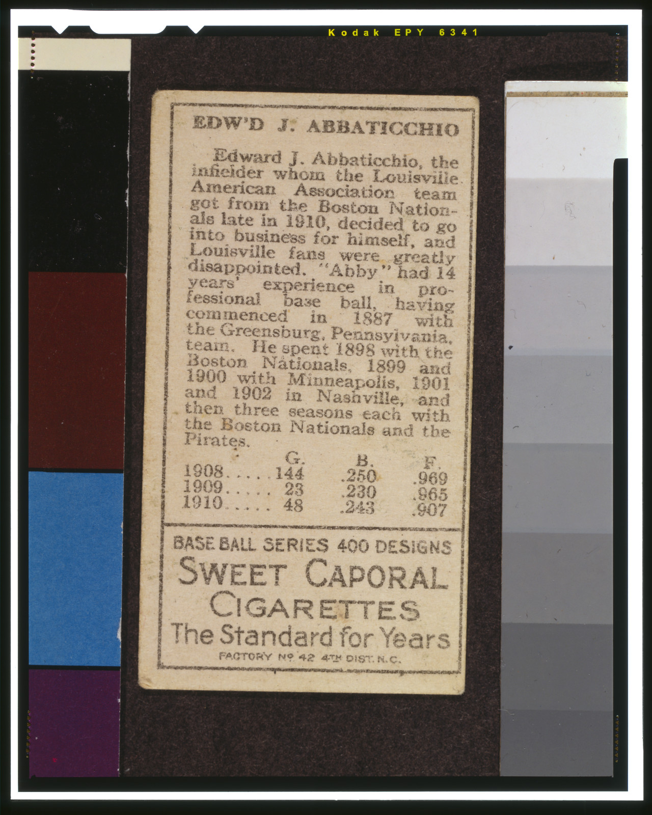 Gold Borders (T205), 1911 — historic print