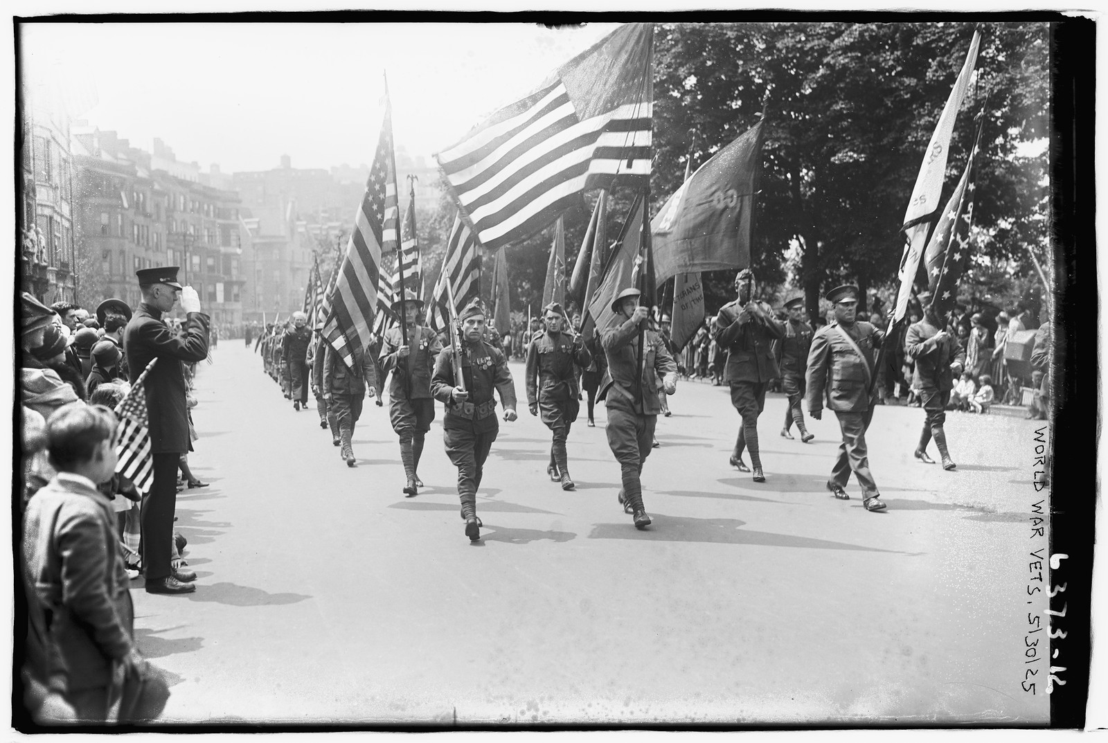 World War I Vet. Parade, n/a — historic photograph