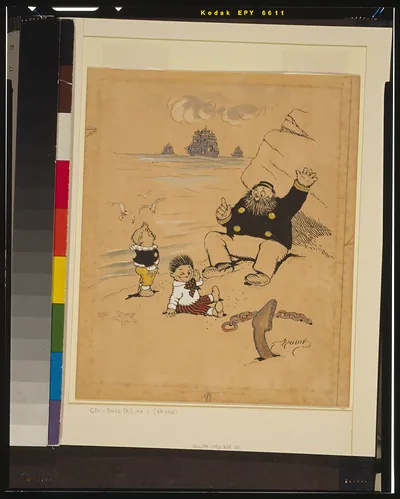 [The Captain talking with the Katzenjammer kids]