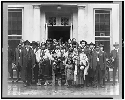 [Indian group at the White House]
