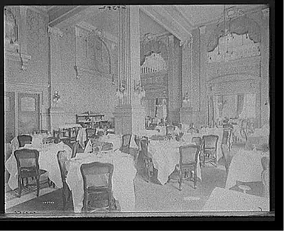 [Utica, N.Y., Hotel Utica, Green Room, morning restaurant]