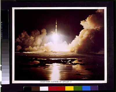 Nighttime launch of Apollo 17