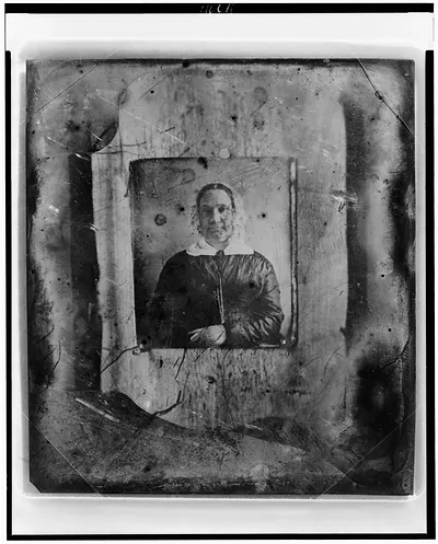 [Unidentified copy of a daguerreotype portrait of a woman]