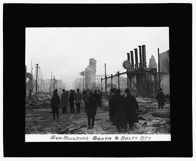 [Baltimore fire, 1904] Sun building, South & Balto. Sts.