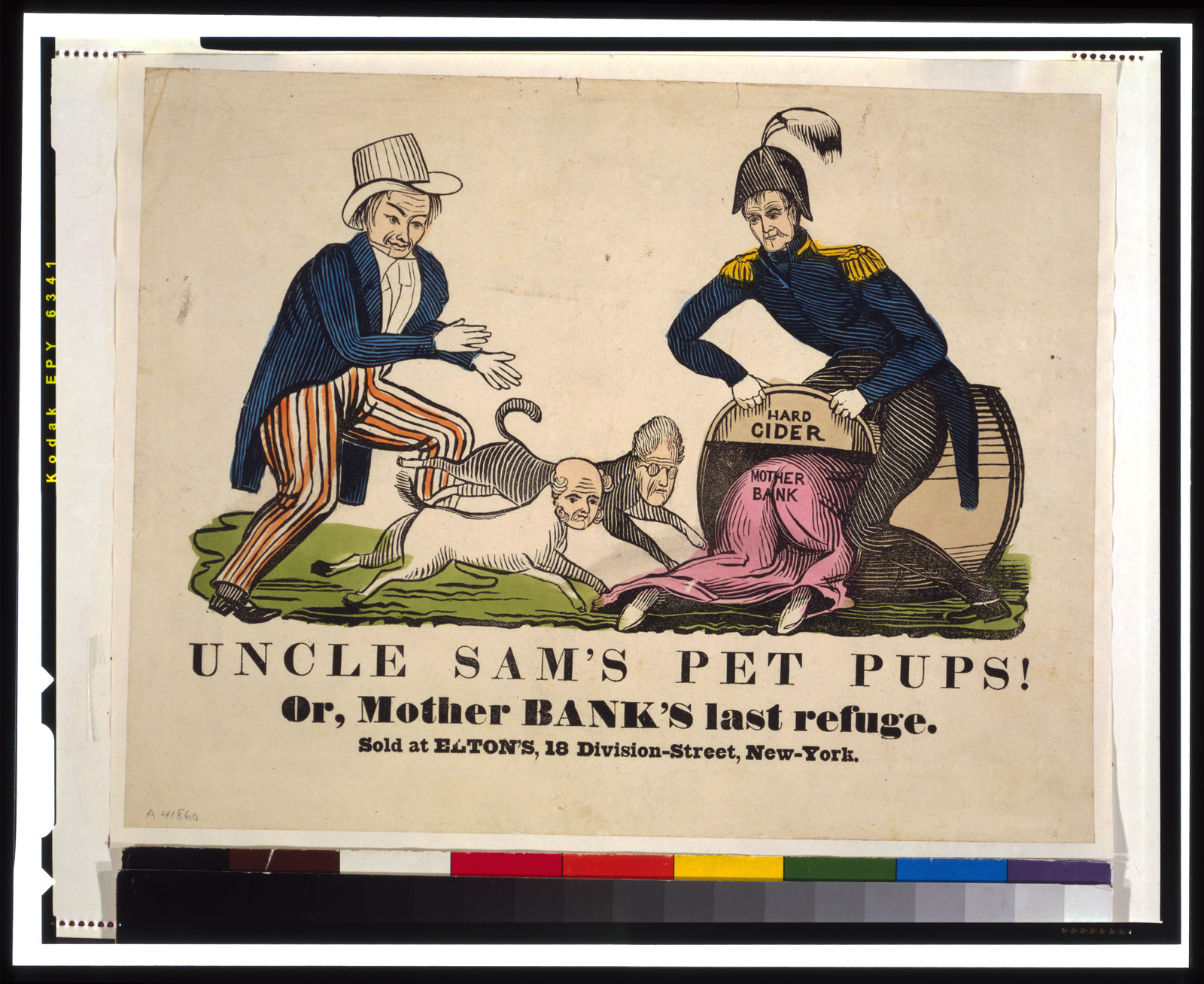 Uncle Sam's pet pups! Or, Mother Bank's last refuge, 1840 — historic print