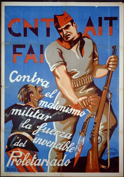 C.N.T., A.I.T., F.A.I. contra el matonismo militar, la fuerza invencible del proletariade