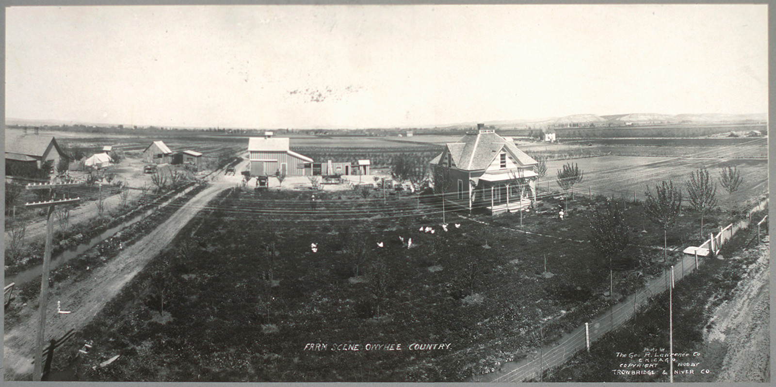 Farm scene, Owyhee country, Idaho, 1909, 1909 — historic image