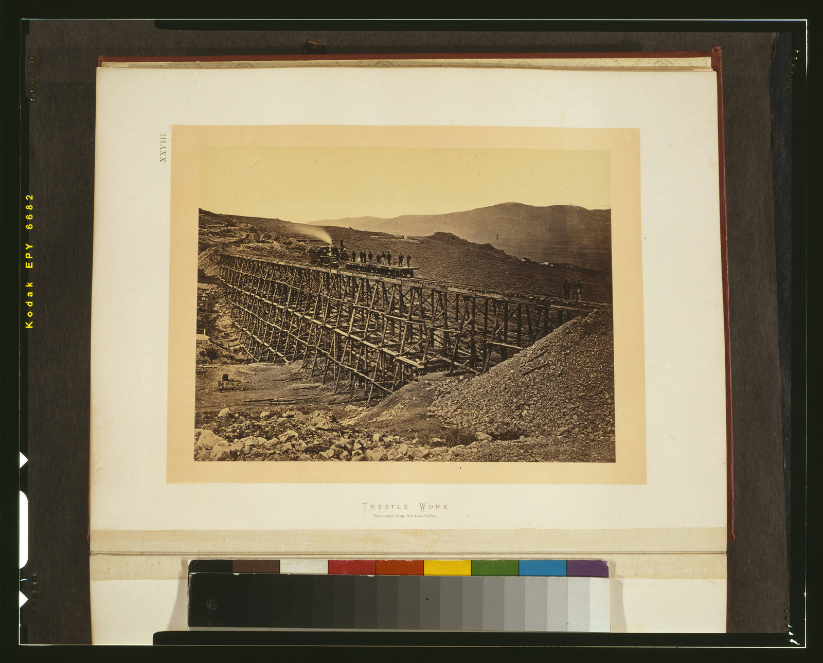 Trestle work - Promontory Point, Salt Lake Valley, [1868] — historic photograph