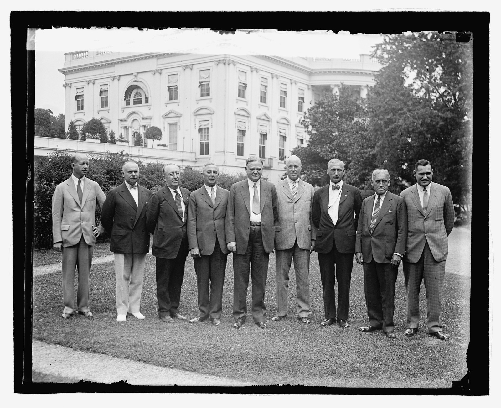 Hoover & U.S Road Delegation, 7/25/29, [19]29 July 25. — historic photograph