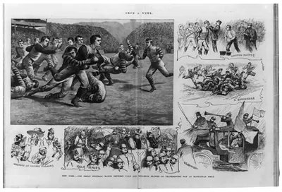 New York - The great football match between Yale and Princeton, played on Thanksgiving Day on Manhattan Field