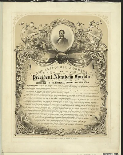 The Inaugural Address of President Abraham Lincoln, March 4th, 1865