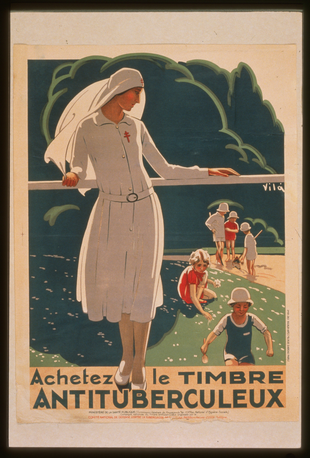 Achetez le timbre antituberculeux, 1917 — vintage poster