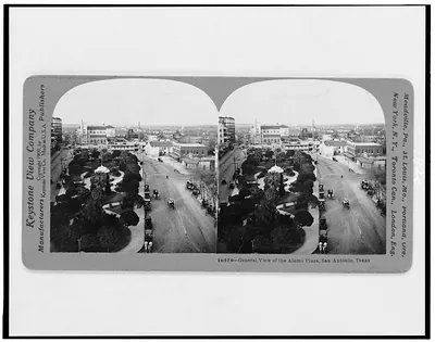 General view of the Alamo Plaza, San Antonio, Texas