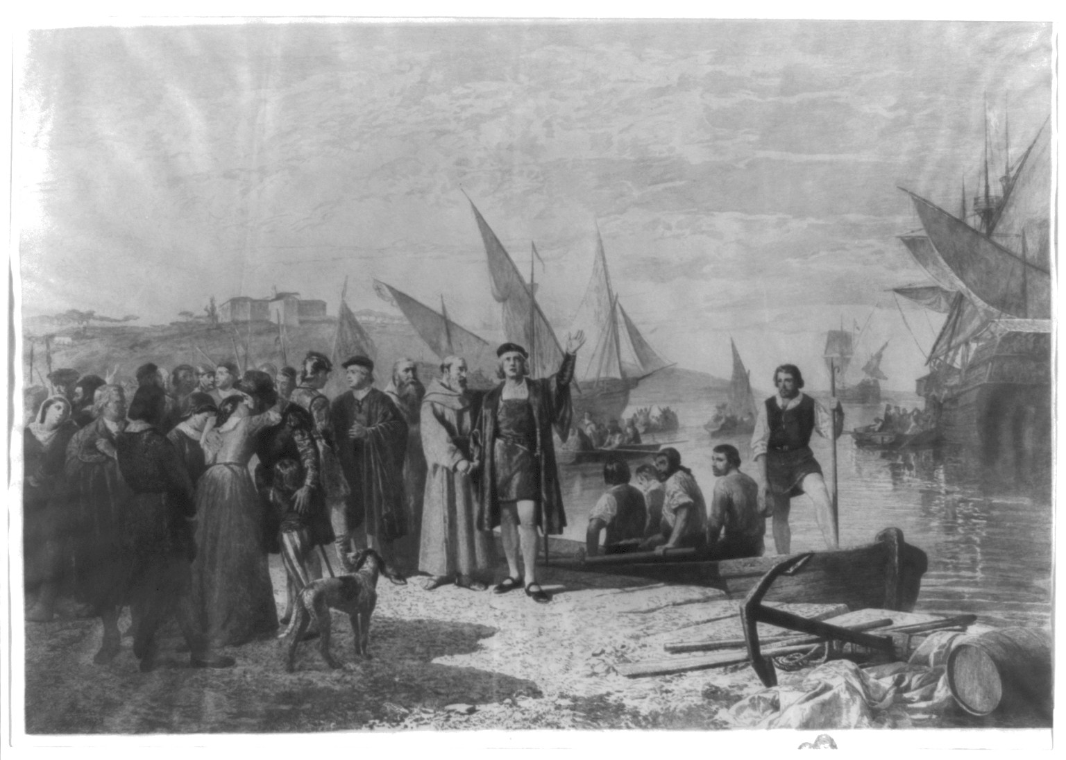 Departure of Columbus, c1883 Mar. 18. — historic print