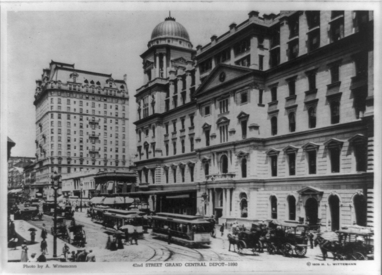 42nd Street Grand Central Depot, New York City - 1890, c1939. — historic photograph